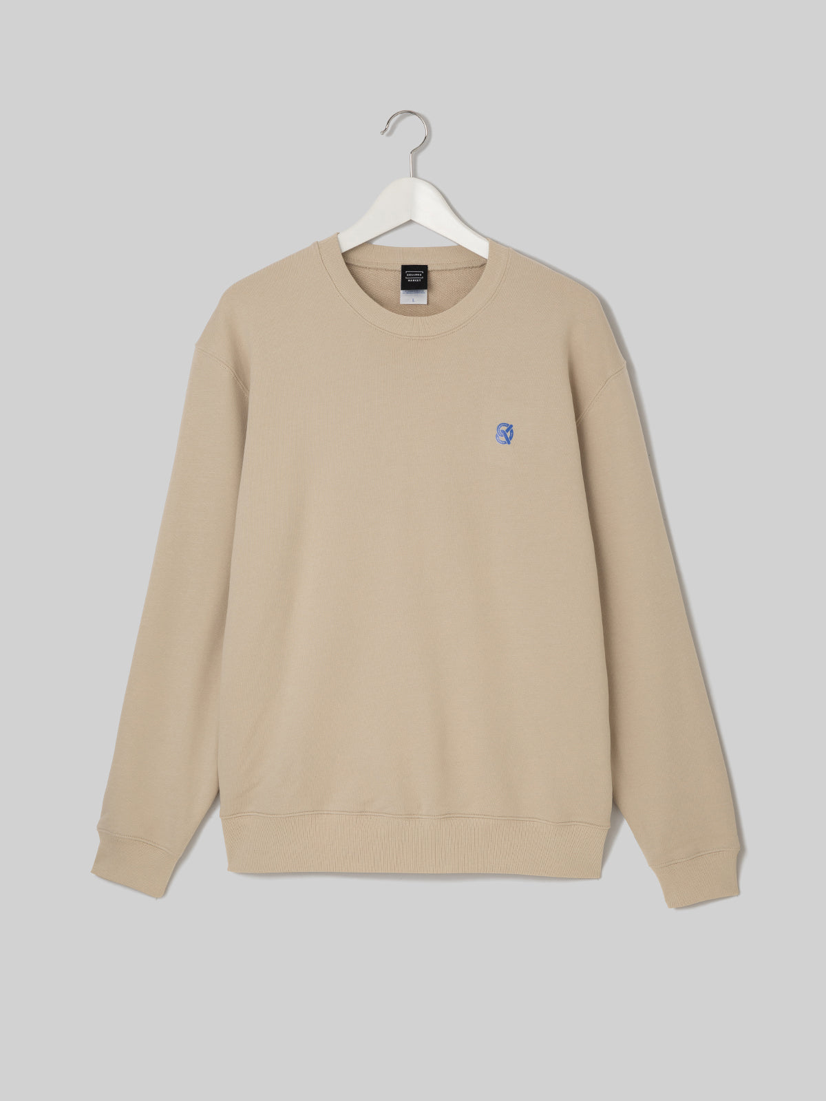 DOKKYO クルーネックスウェット ブレッツェルロゴ サンドベージュ 