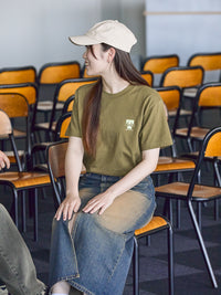 TEIKYO ヘビーウェイトTシャツ デカTロゴ オリーブ