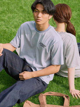 J. F. OBERLIN シルケットスムスボーダースロープネックTシャツ