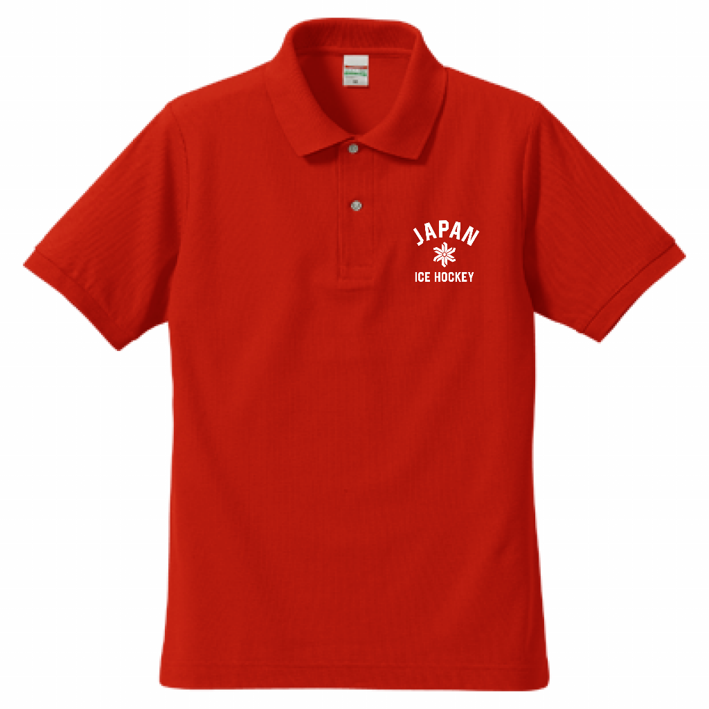 レッド ポロシャツ アイスホッケー日本代表 ポロシャツ アーチロゴ レッド – COLLEGE