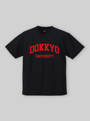 DOKKYO ドライショートスリーブTEE DOKKYOカレッジロゴ ブラック