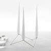 Avani candle holder Polished Silver Finish
