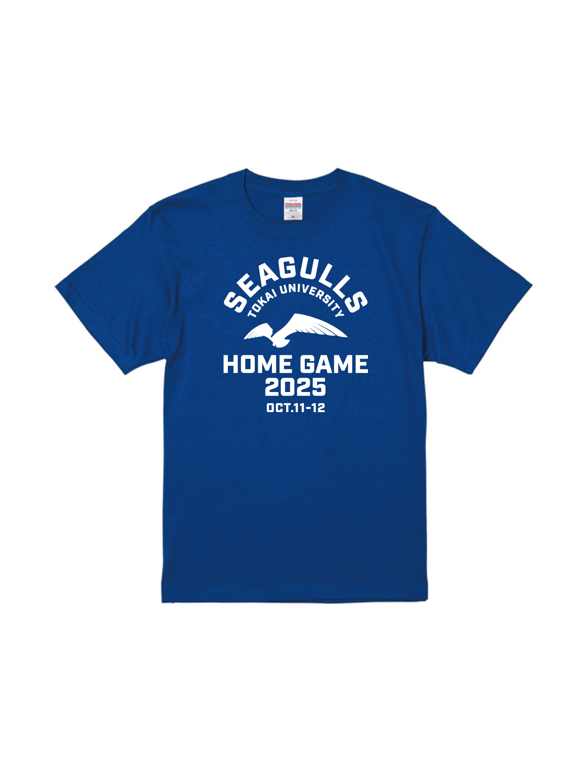 東海大学 SEAGULLS HG25 カレッジ コットンTシャツ ブルー
