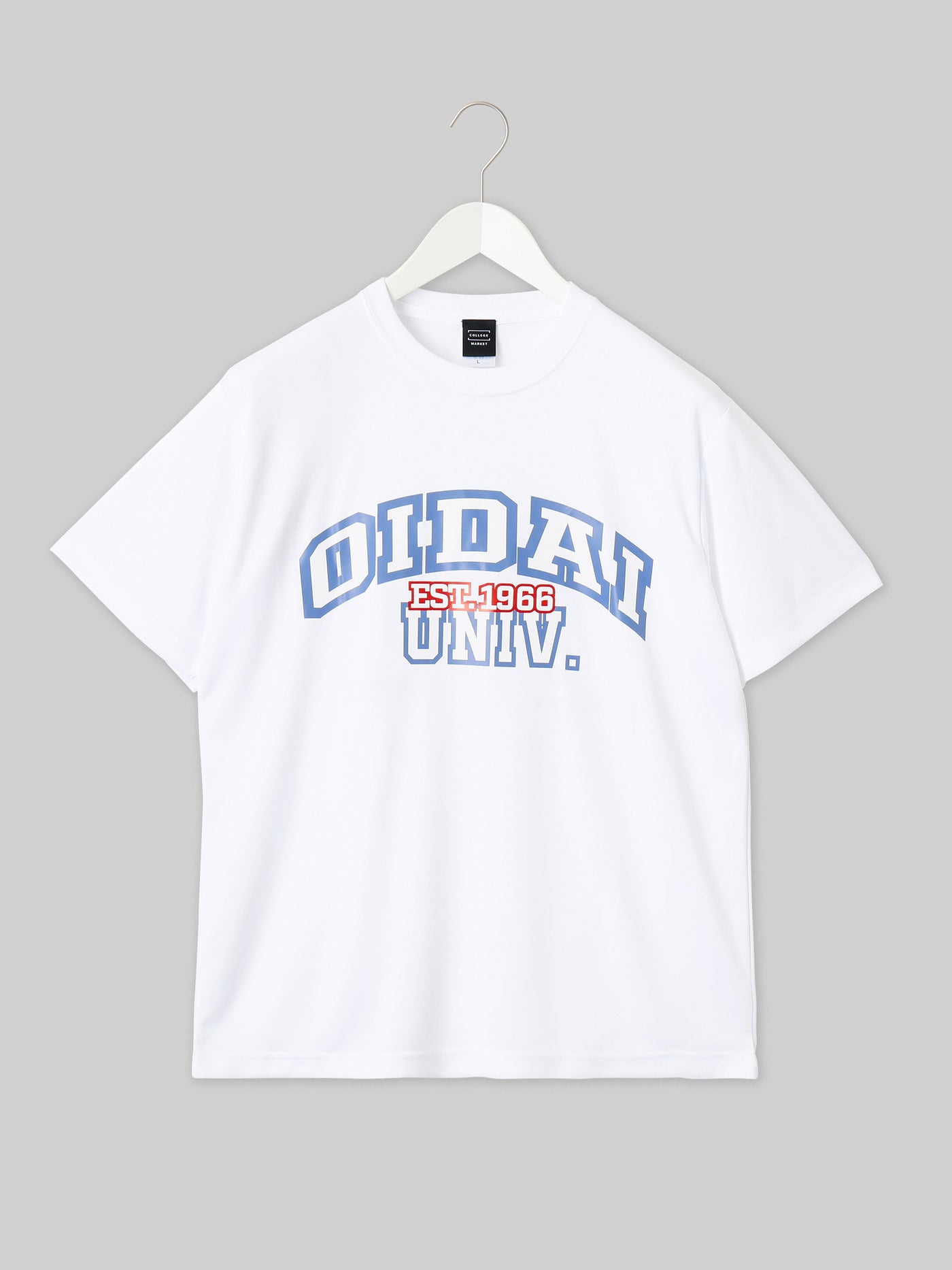 OIDAI ドライシルキータッチTEE OIDAIカレッジロゴ ホワイト