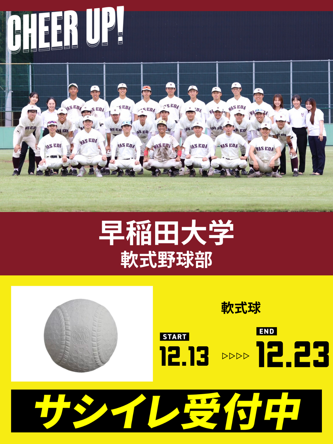 早稲田大学野球部 グラコン 【公式通販】