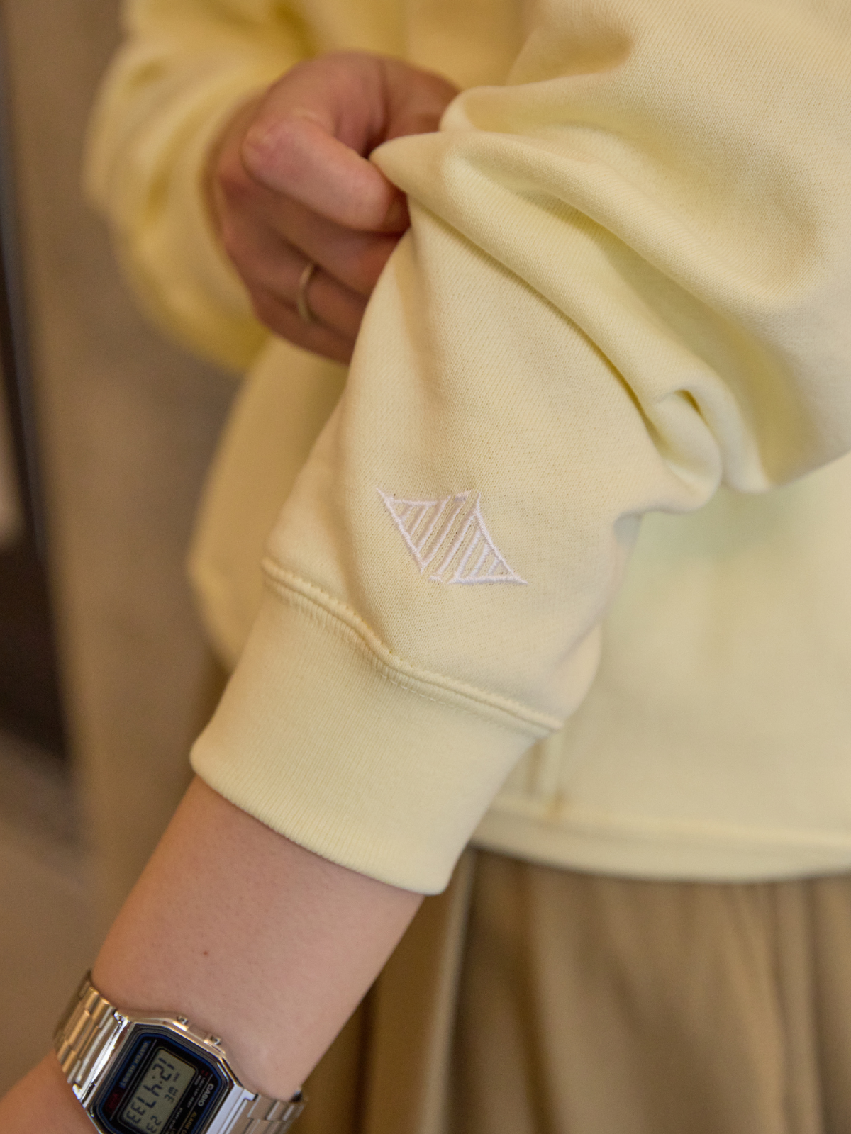 JINDAI スウェットプルオーバーパーカー カレッジロゴ フロスト JINDAI スウェットプルオーバーパーカー カレッジロゴ フロスト