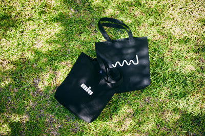 MEIJO Heavy Canvas Tote Bag WAVE Logo Natural