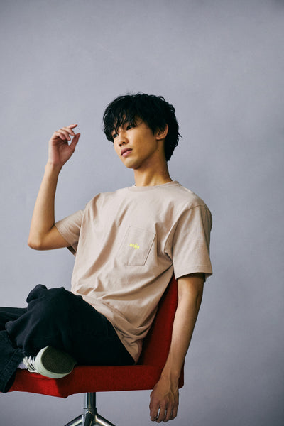 MEIJO Pocket Short Sleeve TEE meijo logo smoky pink