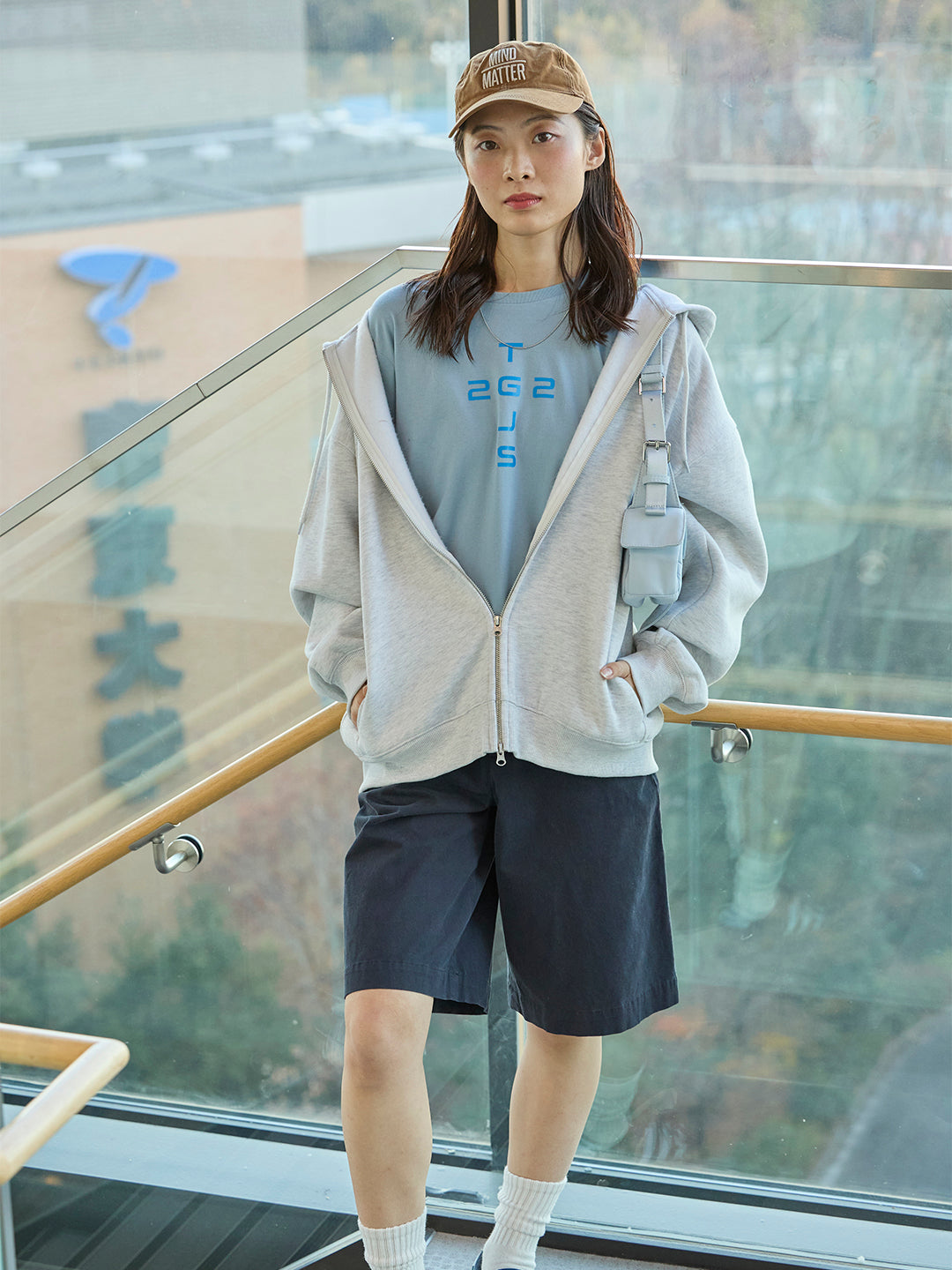 CHUKYO W's Short Sleeve TEE CU Logo Indigo
