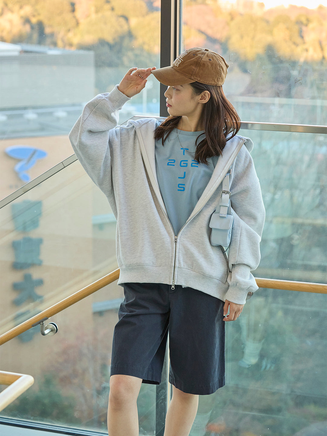 CHUKYO W's Short Sleeve TEE CU Logo Indigo