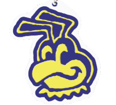 TAMAGAWA アクリルキーホルダー ハチカオロゴ ブルー