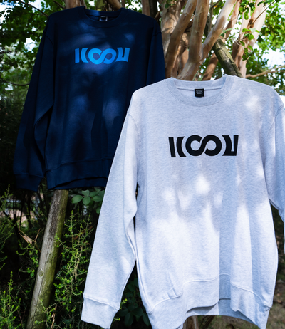 KYUSAN クルーネックスウェット シャリンロゴ インディゴ