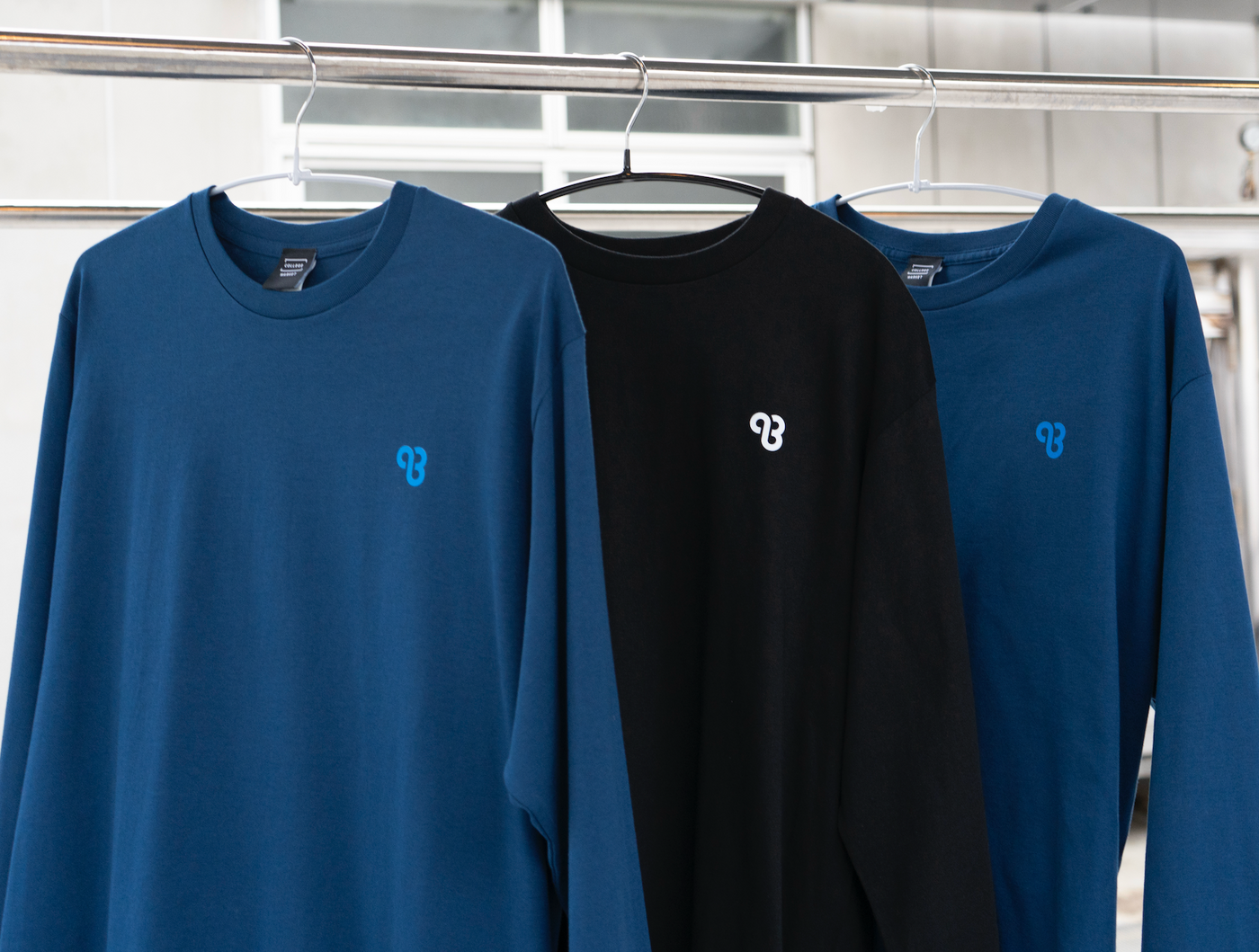 KYUSAN ロングスリーブTEE キューサンロゴ クラシックブルー