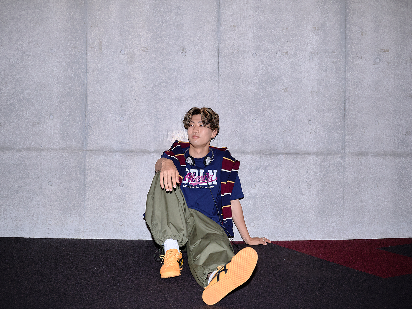 J. F. OBERLIN ヘビーウェイトTシャツ OBLNロゴ ネイビー