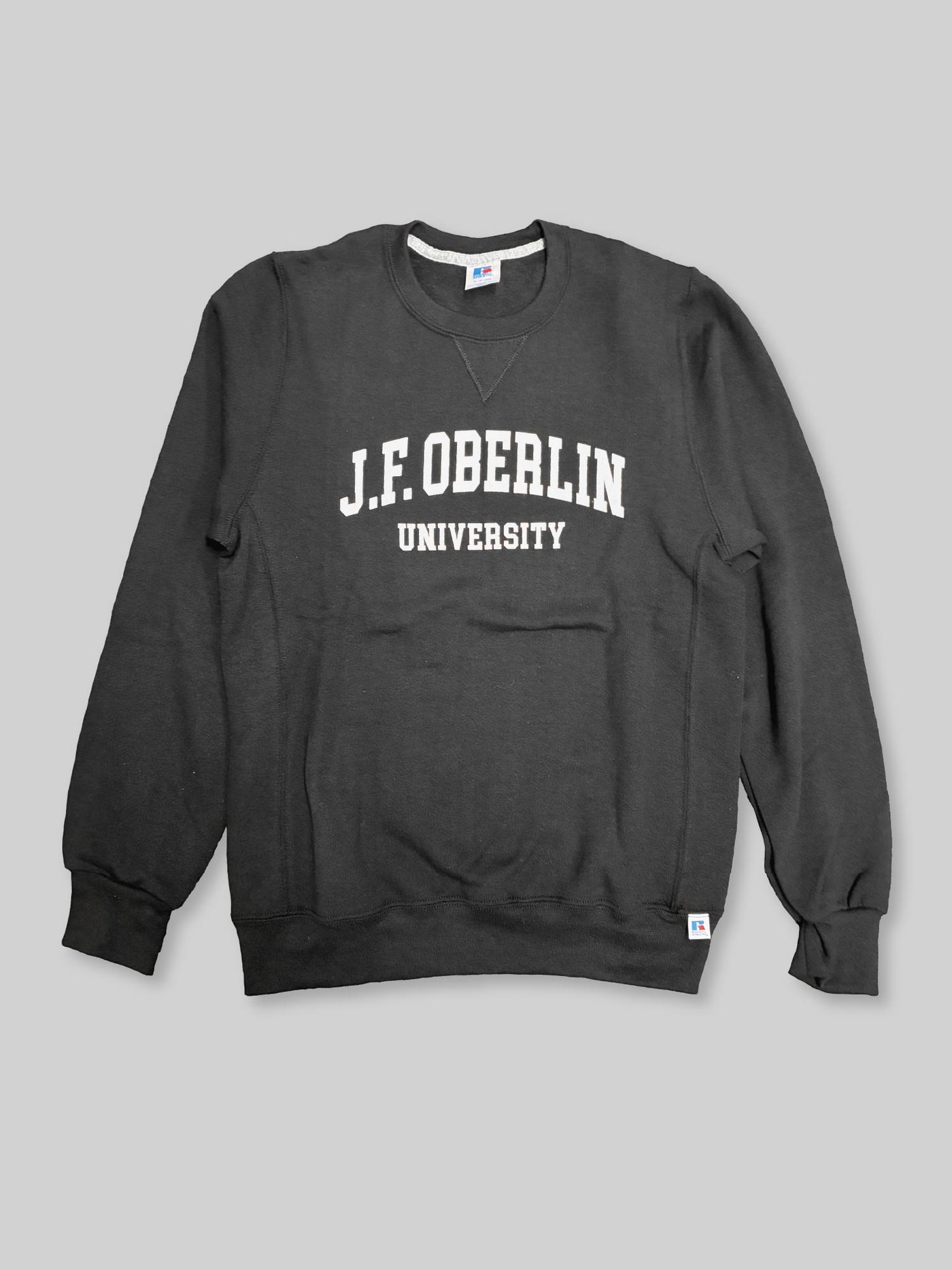 J. F. OBERLIN RUSSELL クルーネックスウェット J.F.OBERLINカレッジロゴ ブラック