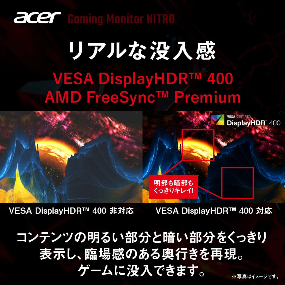 Acer Nitro ゲーミングモニター 27インチ XV272URVbmiiprx