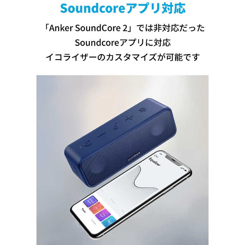 アンカー Anker Japan Bluetoothスピーカー ネイビー 防水 A3117031