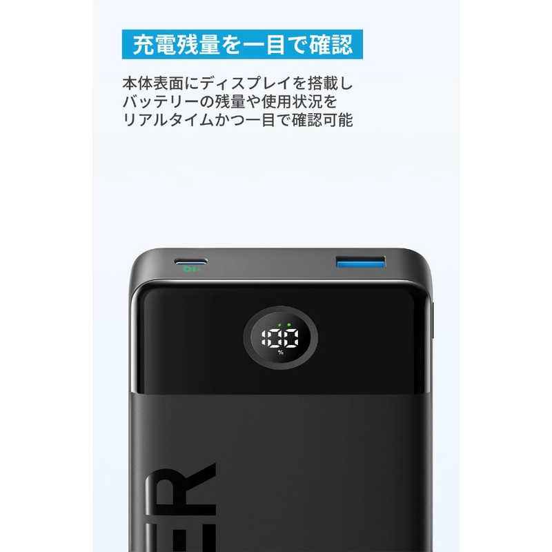 アンカー Anker Japan モバイルバッテリー Power Bank (20000mAh、15W、2Port) ［2ポート］ ブラック A1367N11