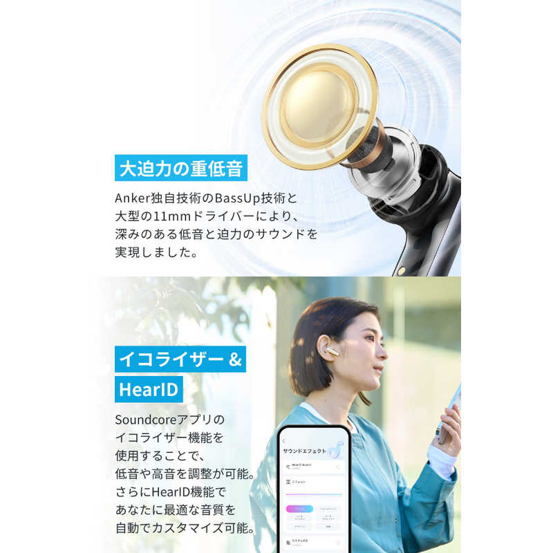 アンカー Anker Japan フルワイヤレスイヤホン Soundcore P40i ［ワイヤレス(左右分離) /ノイズキャンセリング対応 /Bluetooth対応］ A3955N21