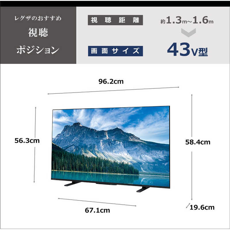 TVS REGZA 液晶テレビ REGZA(レグザ) [43V型 /Bluetooth対応 /4K対応 /BS・CS 4Kチューナー内蔵 /YouTube対応] 43M550M