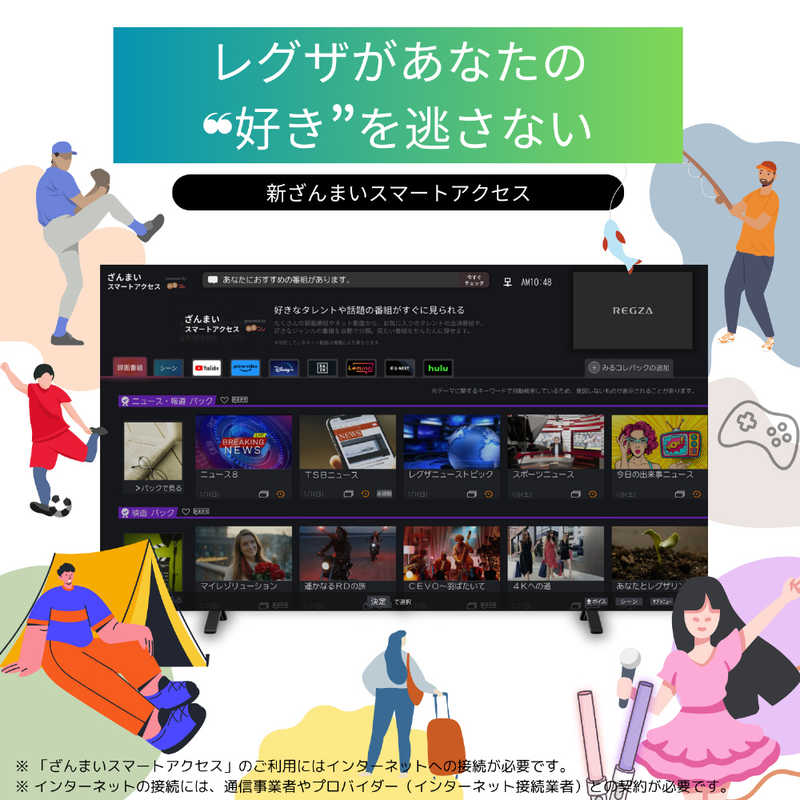 TVS REGZA 液晶テレビ REGZA(レグザ) [50V型 /Bluetooth対応 /4K対応 /BS・CS 4Kチューナー内蔵 /YouTube対応] 50Z670N