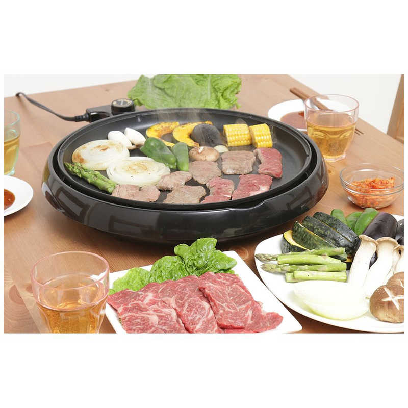 アイリスオーヤマ　IRIS OHYAMA 丸型ホットプレート ブラック [プレート1枚] IHP-C320