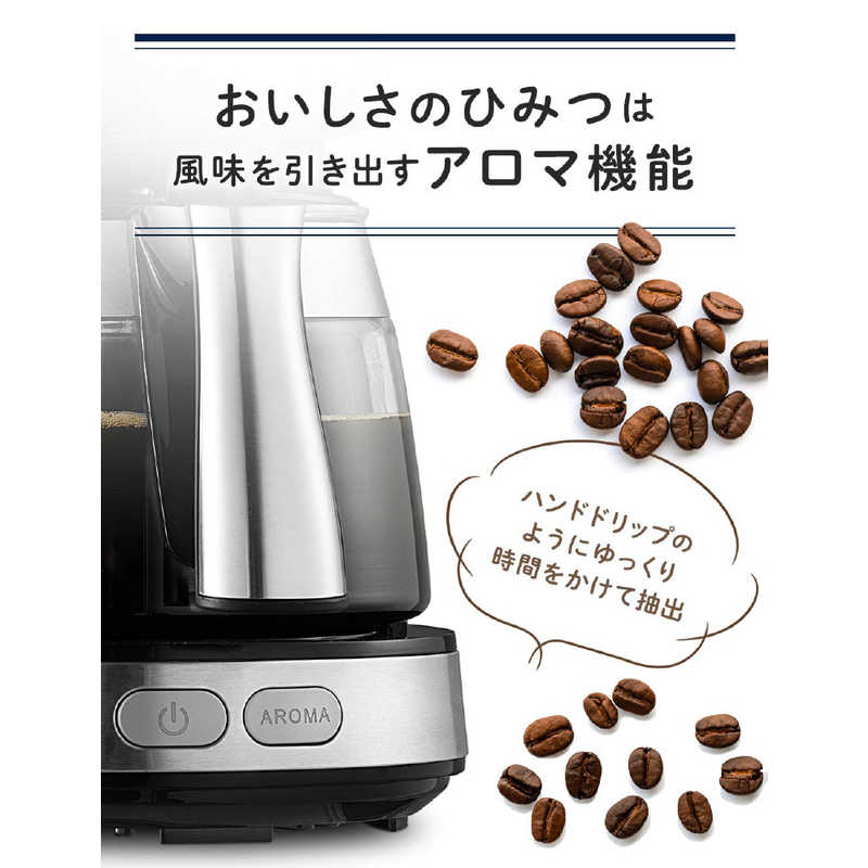 デロンギ アクティブ ドリップコーヒーメーカー インテンスブラック ICM12011J-BK