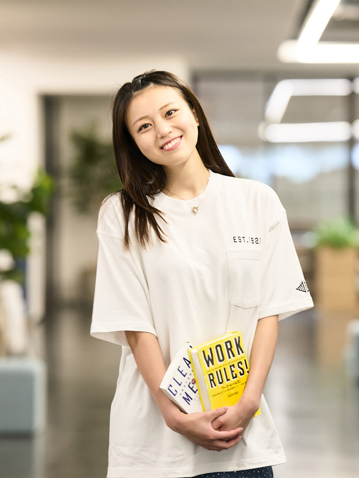 JINDAI マグナムウェイトビッグシルエットTEE（ポケット付き） ブリッジロゴ ホワイト