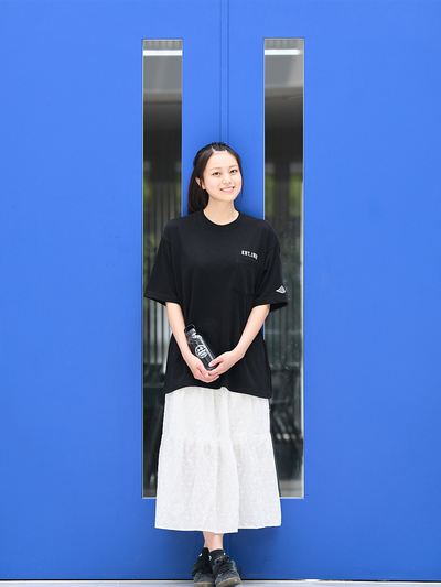 JINDAI マグナムウェイトビッグシルエットTEE（ポケット付き） ブリッジロゴ ブラック
