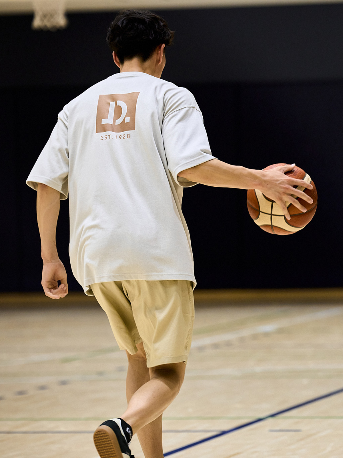 JINDAI Magnum Weight Big Silhouette TEE Bridge Logo Frost Gray