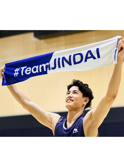 JINDAI マフラータオル Team JINDAIロゴ ロイヤルブルー