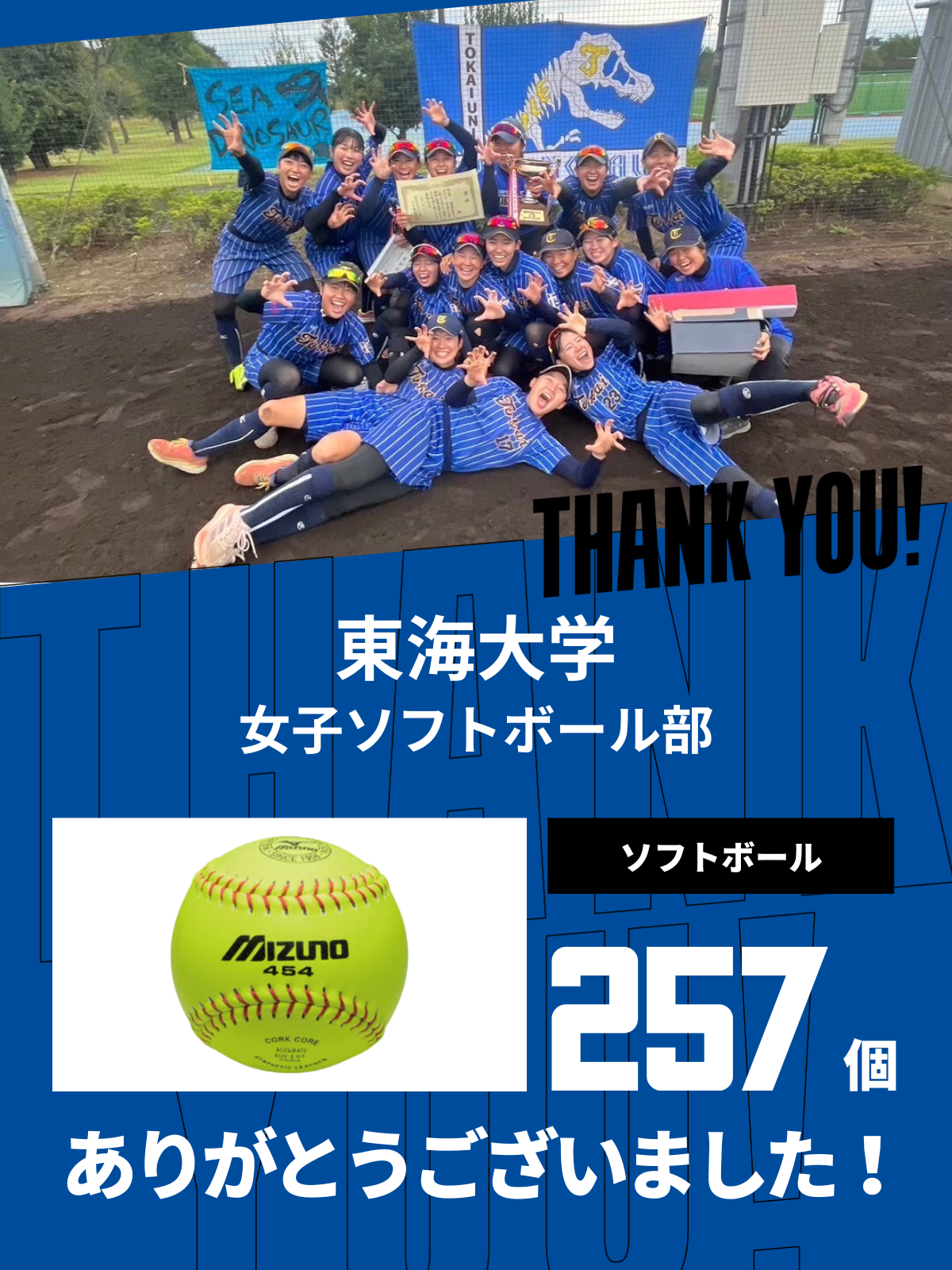 CHEER UP! for Osaka University of Health and Sport Sciences Men's Softball Team