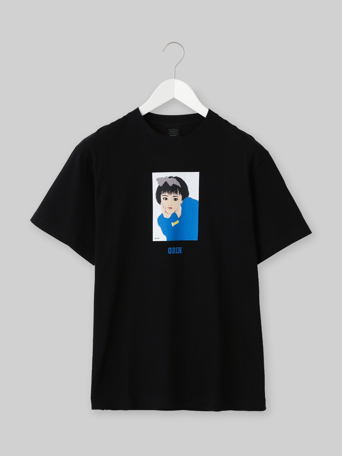 J. F. OBERLIN 江口寿史コラボvol.2 Tシャツ「パパリンコ物語１」 OBLNロゴ ブラック