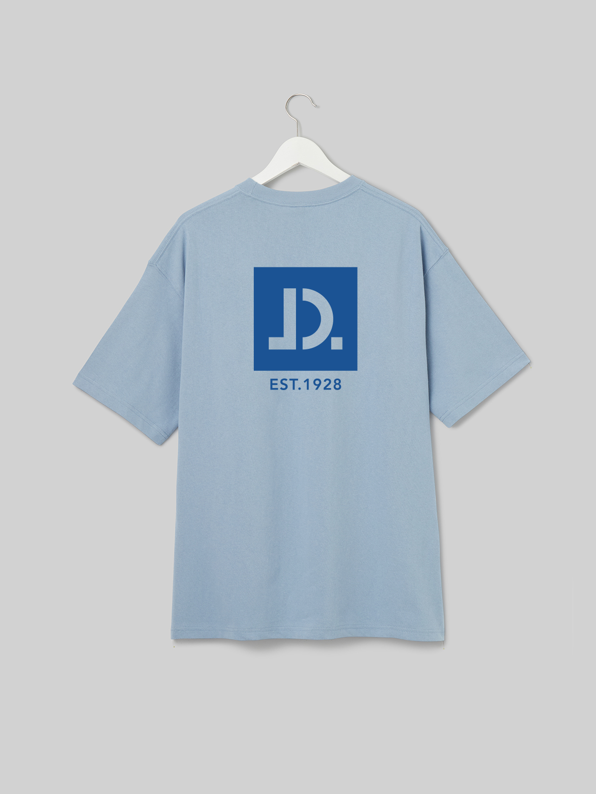 JINDAI マグナムウェイトビッグシルエットTEE JDロゴ アシッドブルー