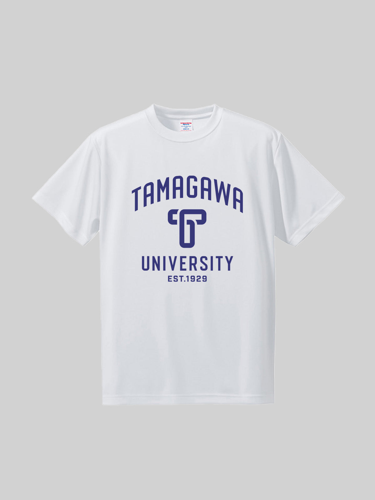 TAMAGAWAスポーツ ショートスリーブドライTEE T UNIVロゴ ホワイト