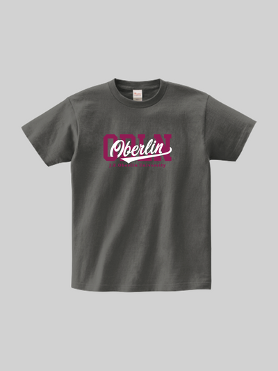 J. F. OBERLIN ヘビーウェイトTシャツ OBLNロゴ チャコール