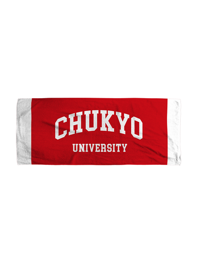 CHUKYOスポーツ フェイスタオル CHUKYOロゴ レッド