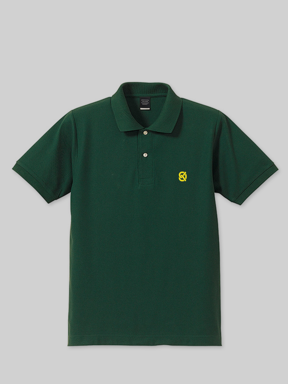 DOKKYO Dry Kanoko Polo Shirt with Bretzel Logo, British Green