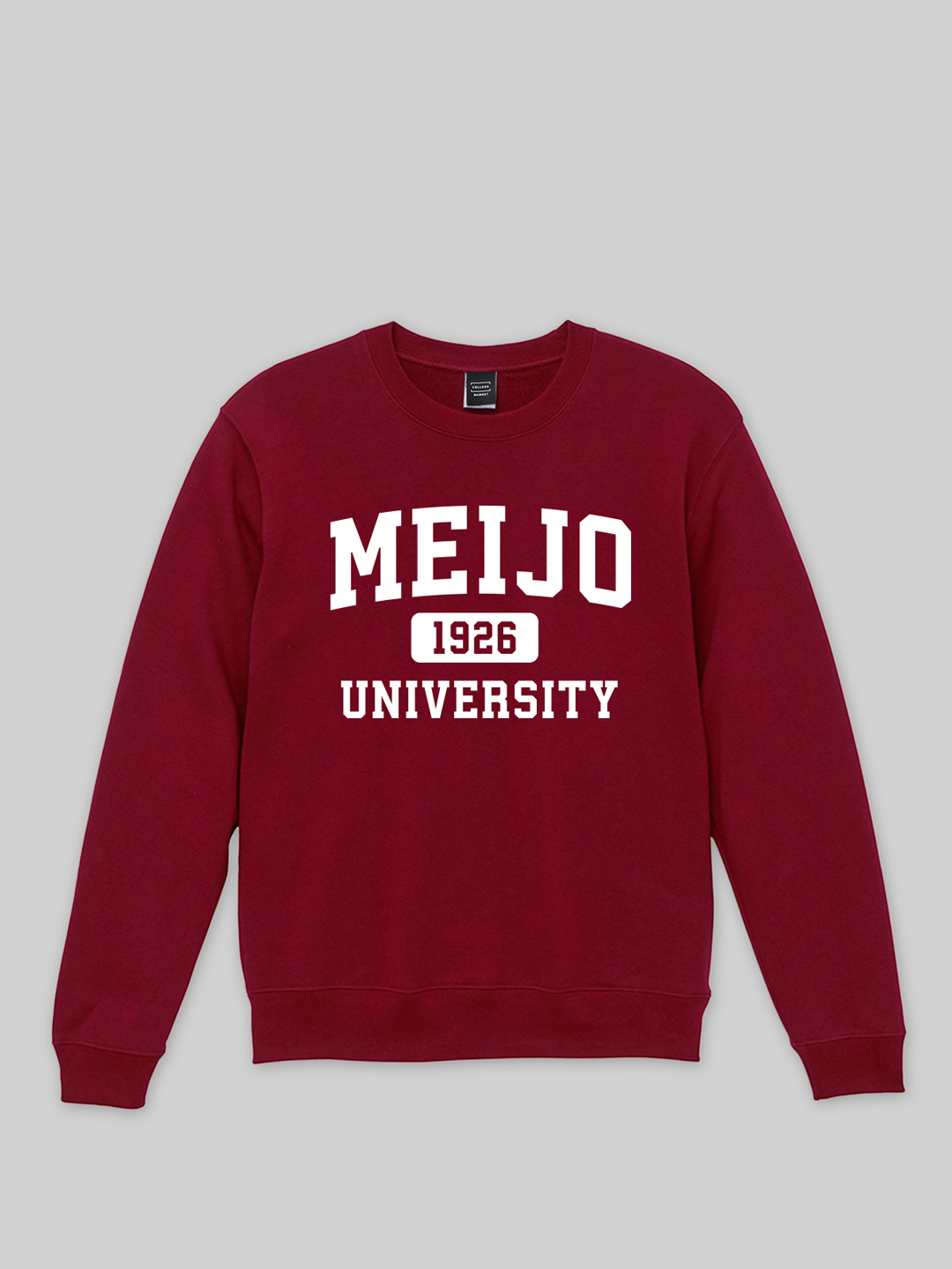 MEIJO Crew Neck Sweatshirt College Logo Burgundy