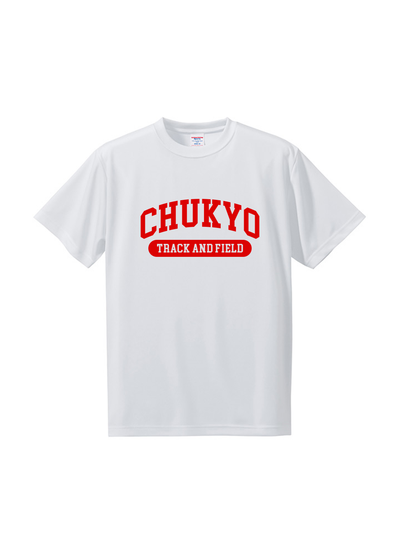 CHUKYOスポーツ ショートスリーブドライTEE CHUKYOロゴ ホワイト