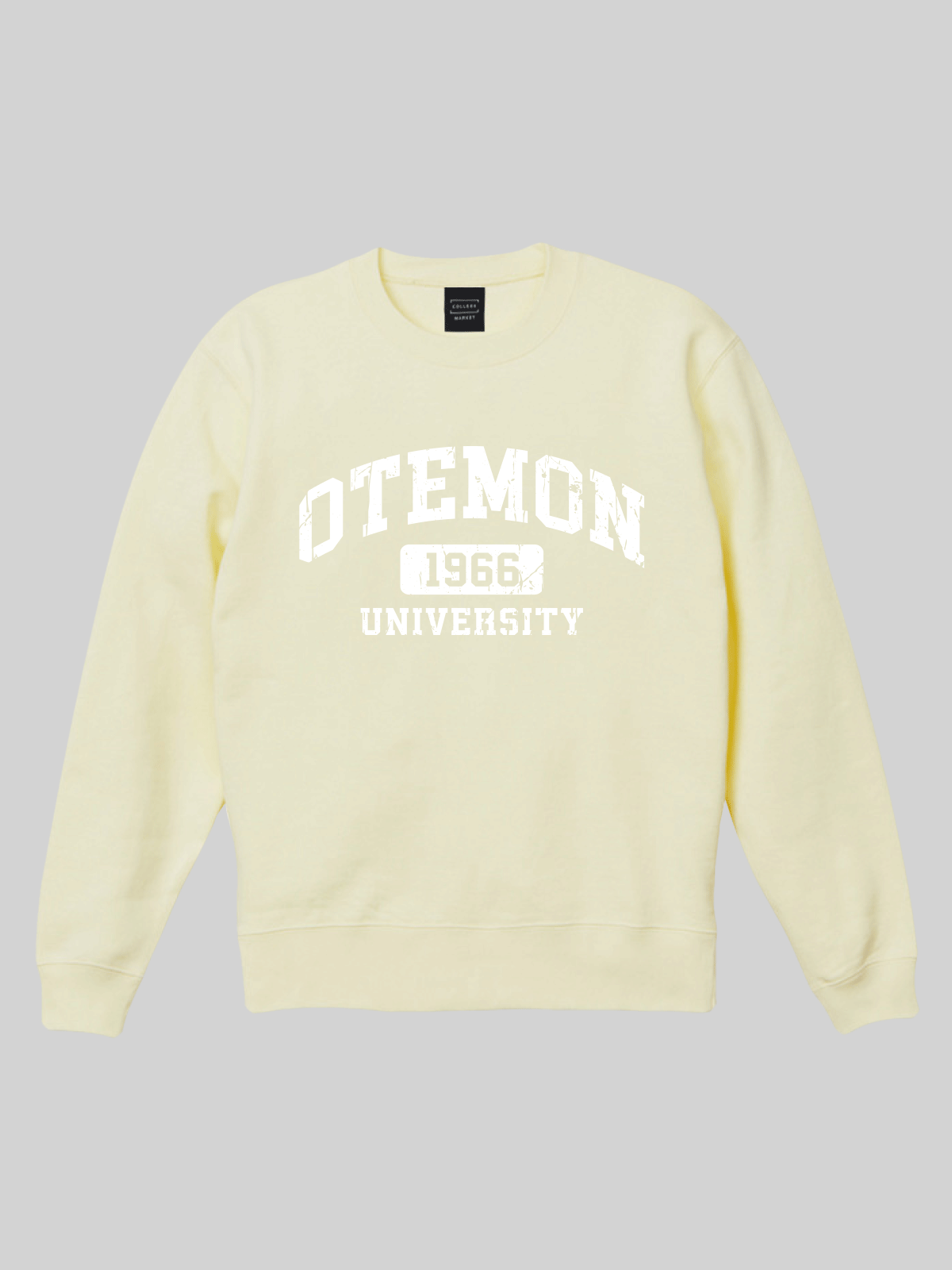 OIDAI クルーネックスウェット OTEMON UNIVロゴ フロストイエロー