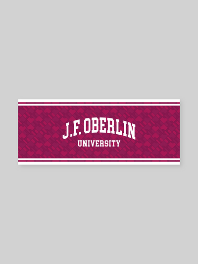 J. F. OBERLIN フェイスタオル J.F.OBERLINカレッジロゴ バーガンディ