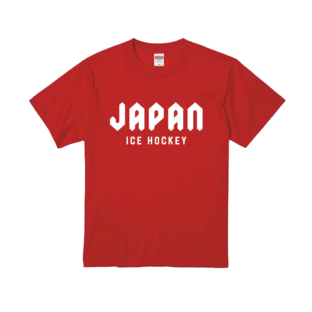 アイスホッケー日本代表 コットンTシャツ JAPAN レッド