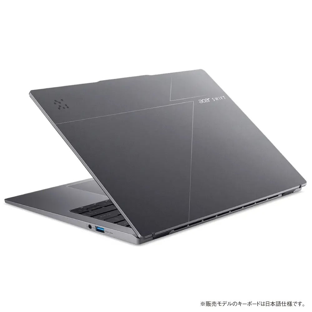 Acer Swift Go 14 ノートパソコンAI Ryzen AI 5 OLED DCI-P3 100% WQXGA＋ 16:10 16GBメモリ 512GB SSD 14インチ 薄型軽量 アルミニウム 1.28Kg 16時間駆動 360万画素 Webカメラ 指紋認証 Wi-Fi 7 Eyesafe 日本語キーボード Copilot＋PC スパークリーシルバー SFG14-64-N56Y