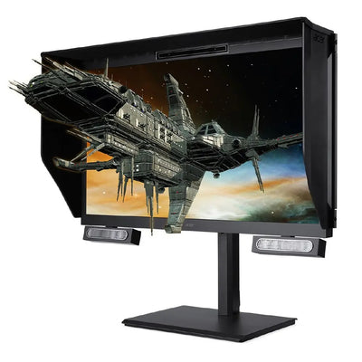 Acer SpatialLabs 裸眼立体視モニター 27インチ 4K UHD IPS 光沢 160Hz DCI-P3 95% Delta E<2 AMD FreeSync Premium HDMI 2.1×1 DisplayPort v1.4×1 スピーカー内蔵 VESAマウント対応 高さ調節機能 ASV27-2P