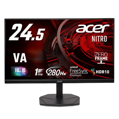 Acer Nitro ゲーミングモニター 27インチ WQHD 非光沢 広視野角 VA 240Hz 0.5ms(GTG) DCI-P3 90% AMD FreeSync Premium ブラックブースト HDR350 ゲームビューテクノロジー ブルーライト低減 HDMI 2.1 DisplayPort v1.4 スピーカー・ヘッドホン端子 VESAマウント対応 KG271UXbmiipx