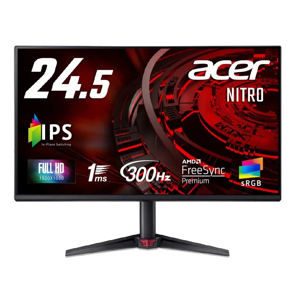 Acer Nitro ゲーミングモニター 24.5インチ フルHD IPS 非光沢 300Hz 1ms sRGB 99% AMD FreeSync Premium HDMI 2.0 DisplayPort v1.4 Nitro VG250QFbmiipx