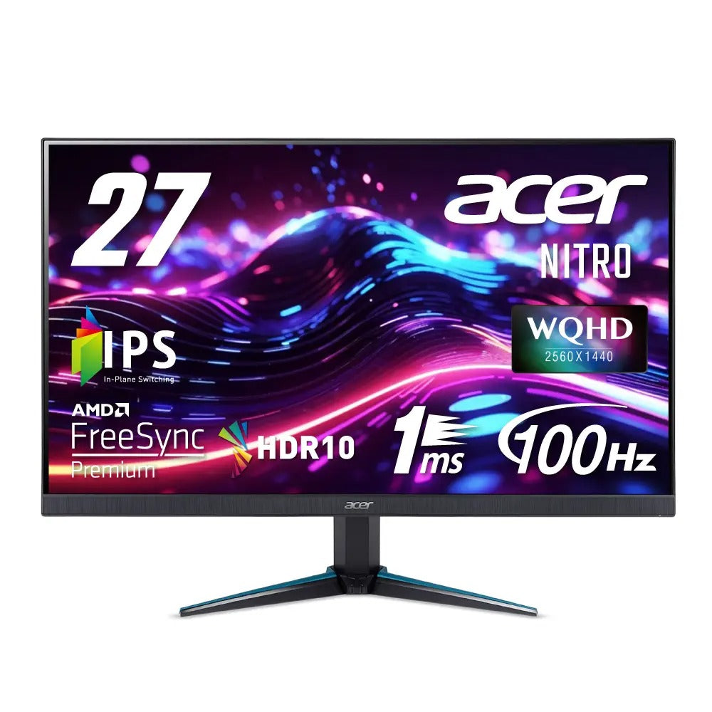 Acer Nitro ゲーミングモニター 27インチ WQHD 2560×1440 IPS非光沢 100Hz AMD FreeSync™ スピーカー搭載 VG270UEbmiipx