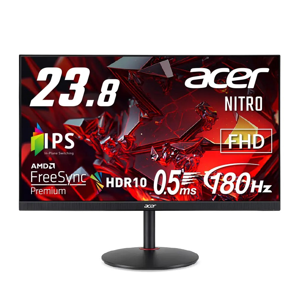 画像ギャラリーの先頭にスキップする Acer Nitro ゲーミングモニター 23.8インチ フルHD IPS 180Hz 0.5ms HDMI2.0 スピーカー ヘッドホン端子 XV240YM3bmiiprx