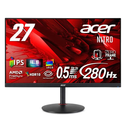 Acer 24.5インチ フルHD 200Hz 0.5ms(GTG) 広視野角 VA 非光沢 sRGB 99% AMD FreeSync Premium HDR10 ブラックブースト VRB対応 ブルーライト低減 HDMI 2.0 DisplayPort v1.2 Acer Display Widget Nitro ゲーミングモニター 3年保証(パネルは1年) KG251QX3bmiipx Ref. UM.KX1SJ.303